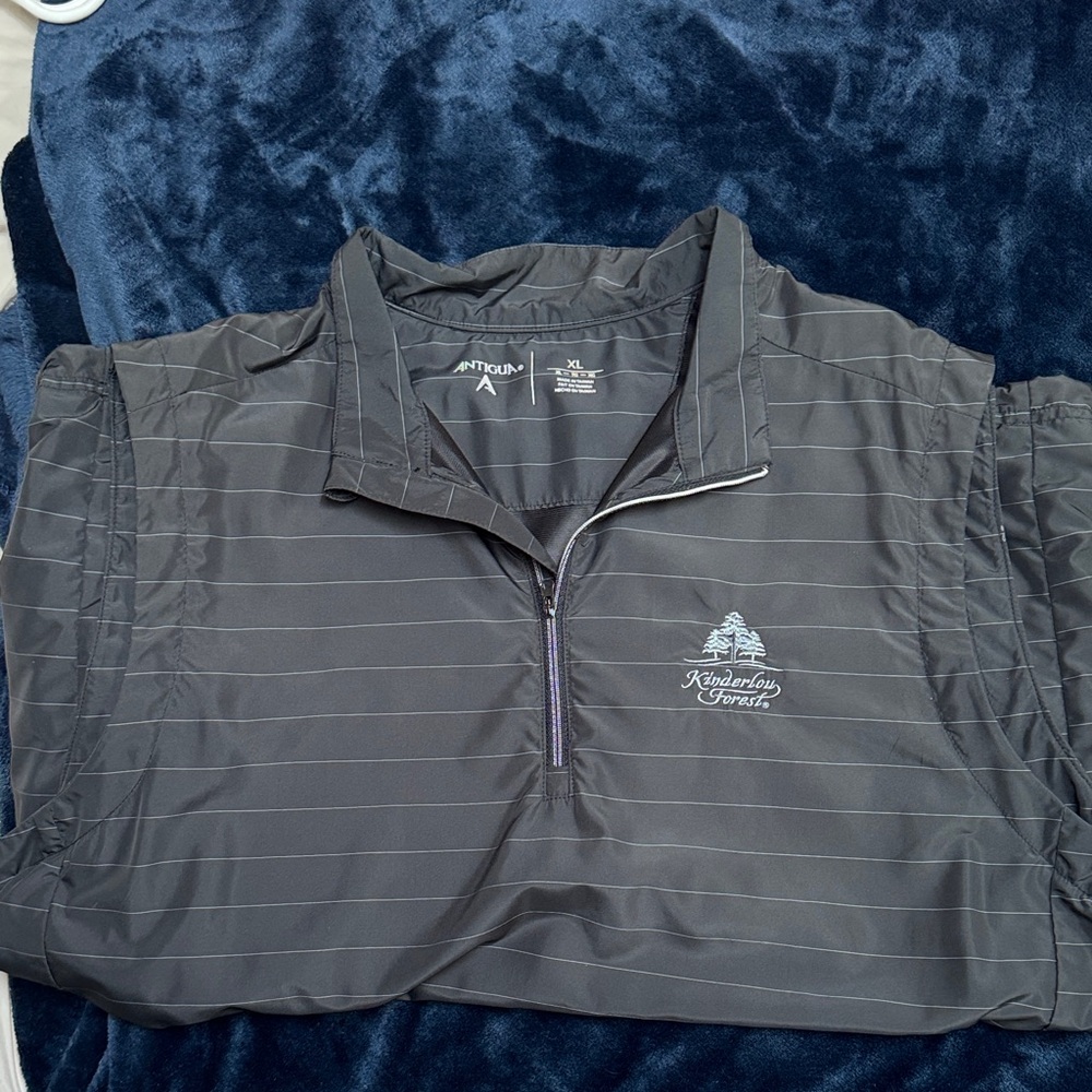 Antigua Men's Charcoal Rash Guard 3/4 sleeve less vest